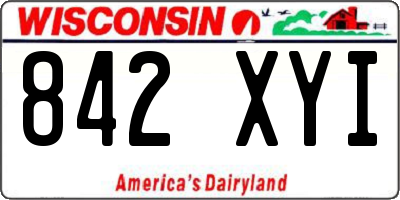 WI license plate 842XYI