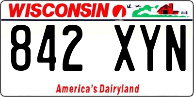 WI license plate 842XYN