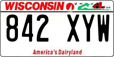 WI license plate 842XYW