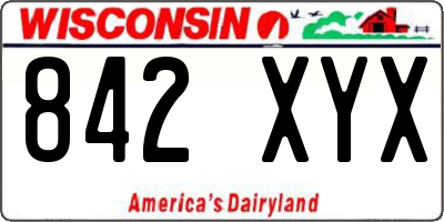 WI license plate 842XYX