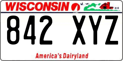 WI license plate 842XYZ