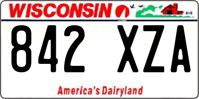 WI license plate 842XZA