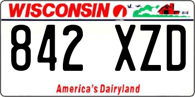 WI license plate 842XZD