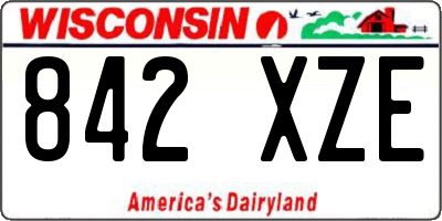 WI license plate 842XZE