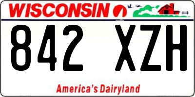 WI license plate 842XZH