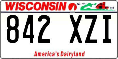 WI license plate 842XZI