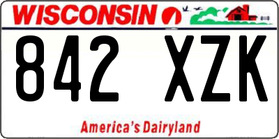 WI license plate 842XZK