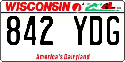 WI license plate 842YDG
