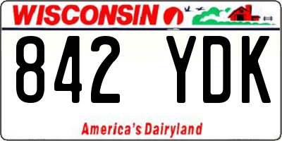 WI license plate 842YDK