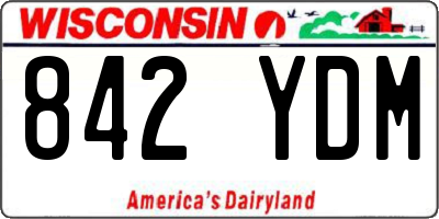 WI license plate 842YDM