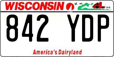 WI license plate 842YDP
