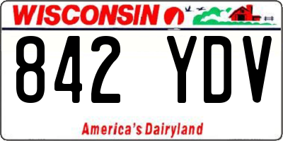 WI license plate 842YDV