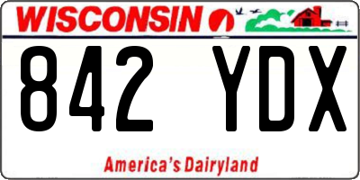 WI license plate 842YDX