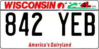WI license plate 842YEB