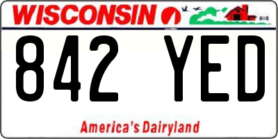 WI license plate 842YED