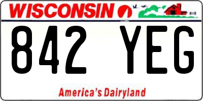 WI license plate 842YEG