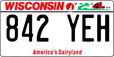 WI license plate 842YEH