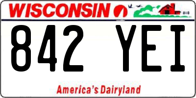 WI license plate 842YEI
