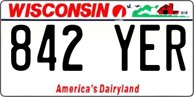 WI license plate 842YER