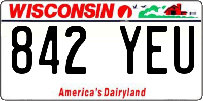 WI license plate 842YEU