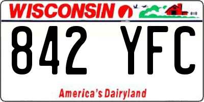 WI license plate 842YFC