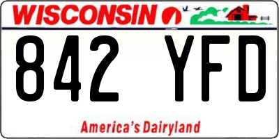 WI license plate 842YFD