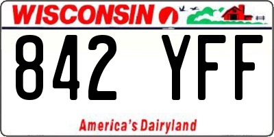 WI license plate 842YFF