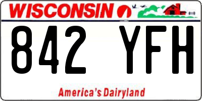 WI license plate 842YFH