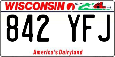 WI license plate 842YFJ