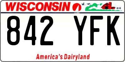 WI license plate 842YFK