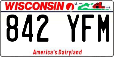 WI license plate 842YFM