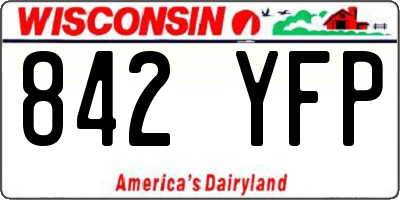 WI license plate 842YFP