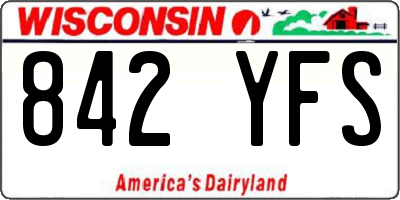 WI license plate 842YFS