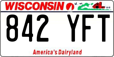 WI license plate 842YFT