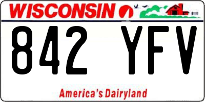 WI license plate 842YFV