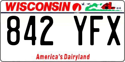 WI license plate 842YFX
