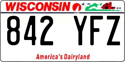 WI license plate 842YFZ
