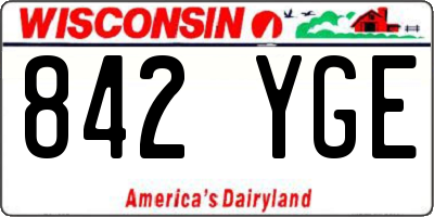 WI license plate 842YGE