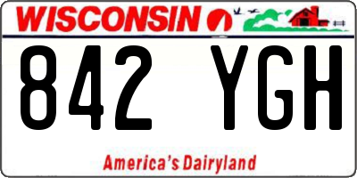 WI license plate 842YGH