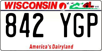 WI license plate 842YGP