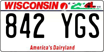 WI license plate 842YGS