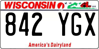 WI license plate 842YGX