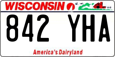 WI license plate 842YHA