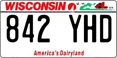 WI license plate 842YHD