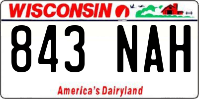 WI license plate 843NAH
