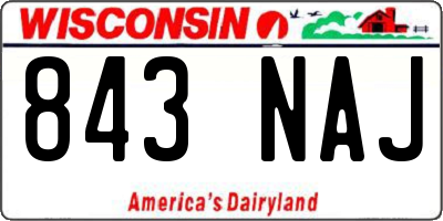 WI license plate 843NAJ