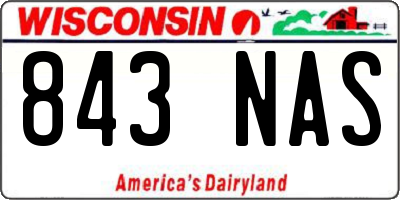WI license plate 843NAS