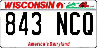 WI license plate 843NCQ