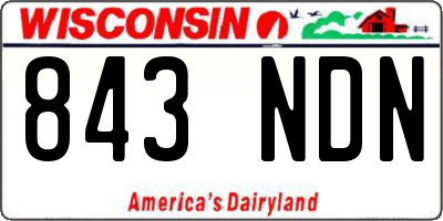 WI license plate 843NDN
