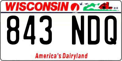 WI license plate 843NDQ